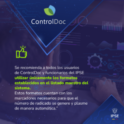 Actualización ControlDoc : Formatos Listados Maestros.
