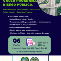 ¡Capacitación Gaula Programa Riesgo Público!